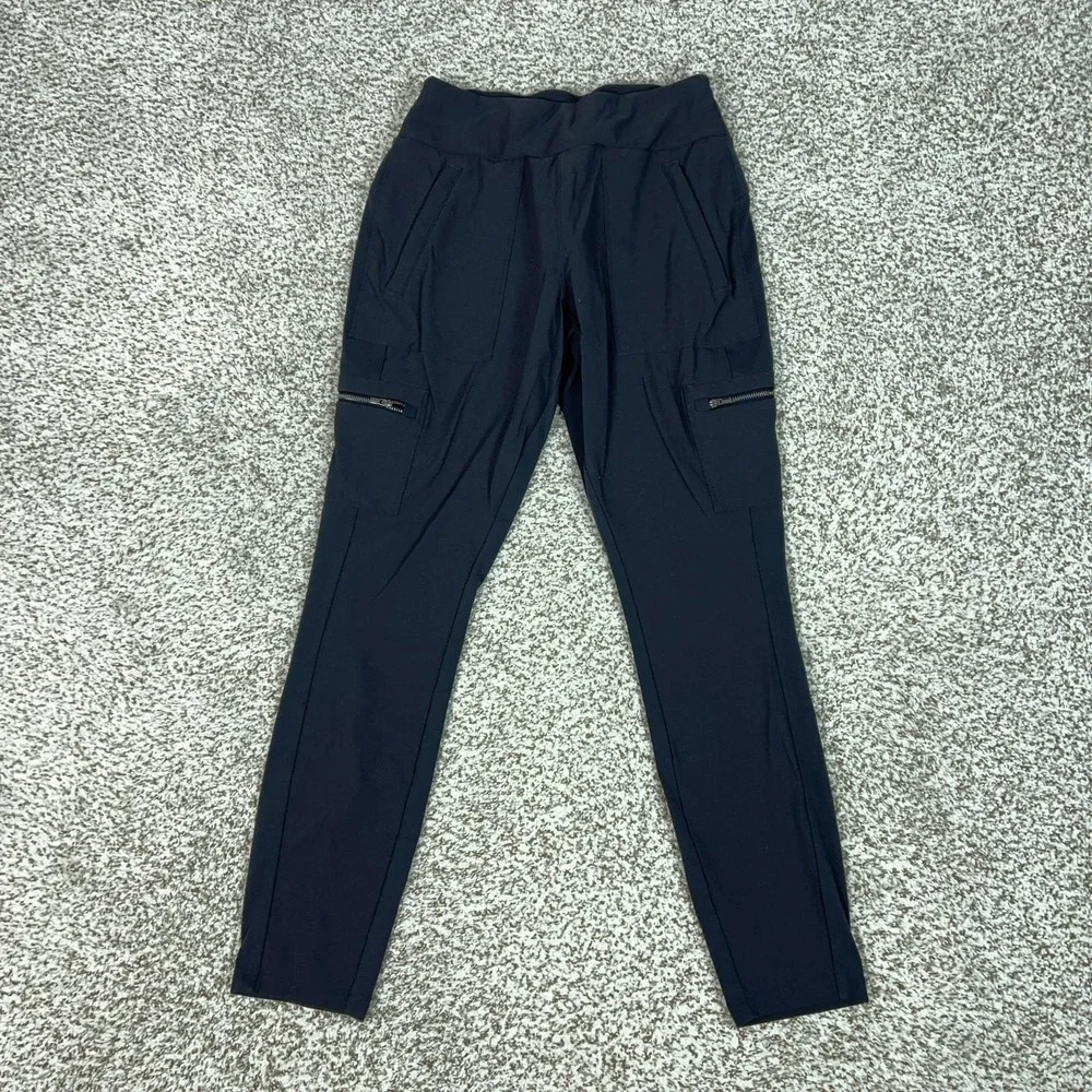Athleta Pants Womens 8 Blue Headlands Hybrid Cargo Leggings Hiking Travel Gym